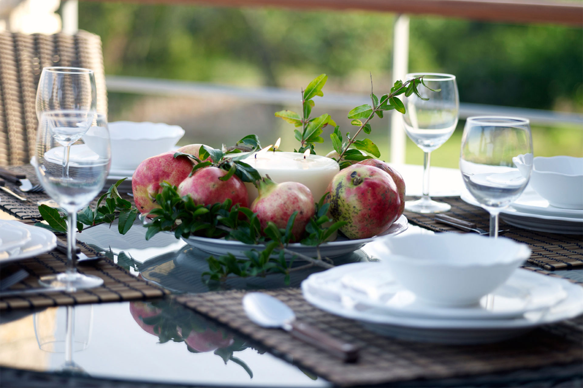 Natural materials in guest house in Vonitsa