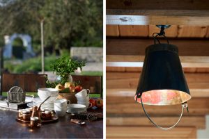 Natural materials in guest house in Vonitsa