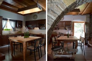 Natural materials in guest house in Vonitsa