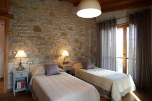 Natural materials in guest house in Vonitsa