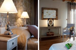 Natural materials in guest house in Vonitsa